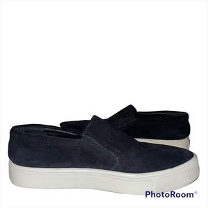 Vince Bowen Black Suede Slip On Shoes Sz 6.5